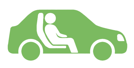 Icon Person im Auto sitzend